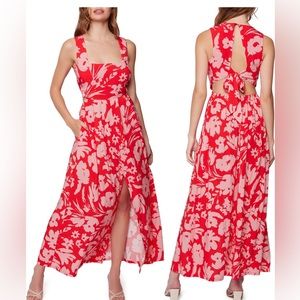 Floral Cutout Maxi Dress